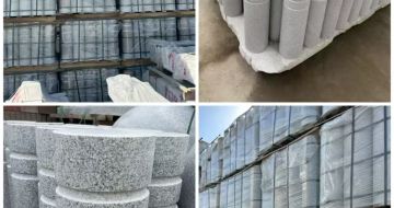 浙江 芝麻白花岗岩挡车柱、隔离柱多少钱