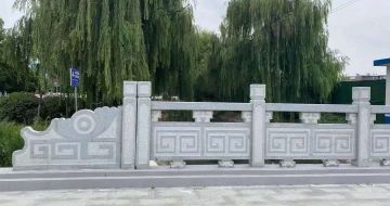 浙江 芝麻灰桥栏杆、河道栏杆安装效果