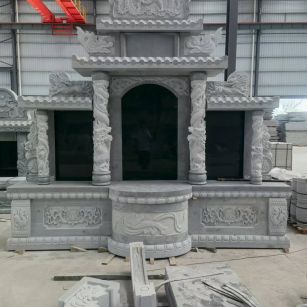 浙江 芝麻灰高档墓碑，土墓，可定制