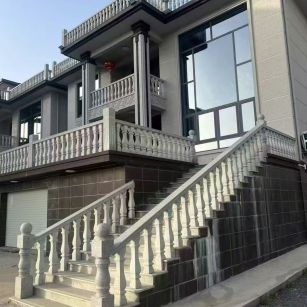 浙江 芝麻白别墅阳台栏杆，楼梯栏杆