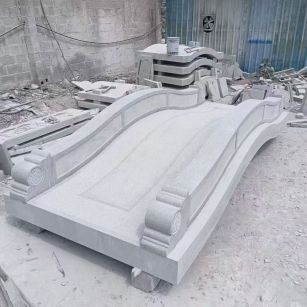 浙江 芝麻灰花岗岩园林景观 小石桥