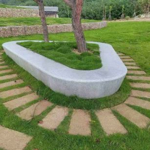 浙江 芝麻白光面整石坐凳