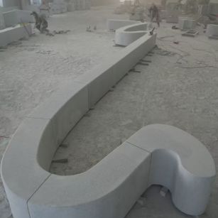 浙江 花岗岩整石坐凳拼装