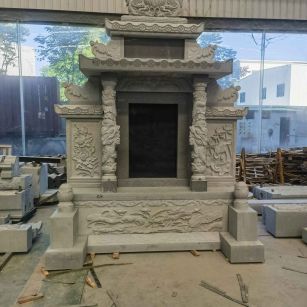 浙江 芝麻灰高档墓碑、土墓，一套也支持定做