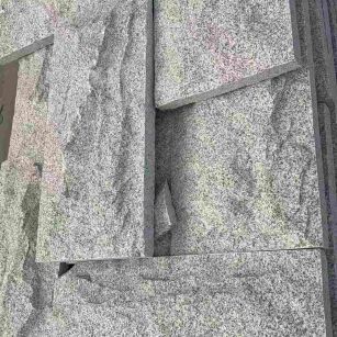 浙江 芝麻白自然面花岗岩成品板