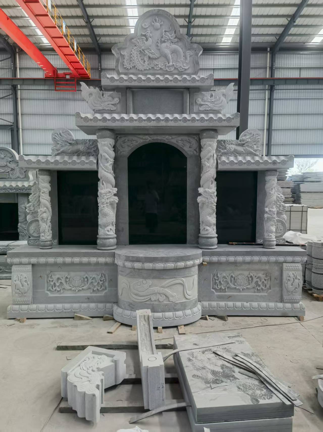 浙江 芝麻灰高档墓碑，土墓，可定制