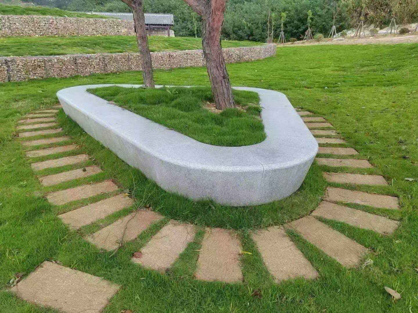 浙江 芝麻白光面整石坐凳