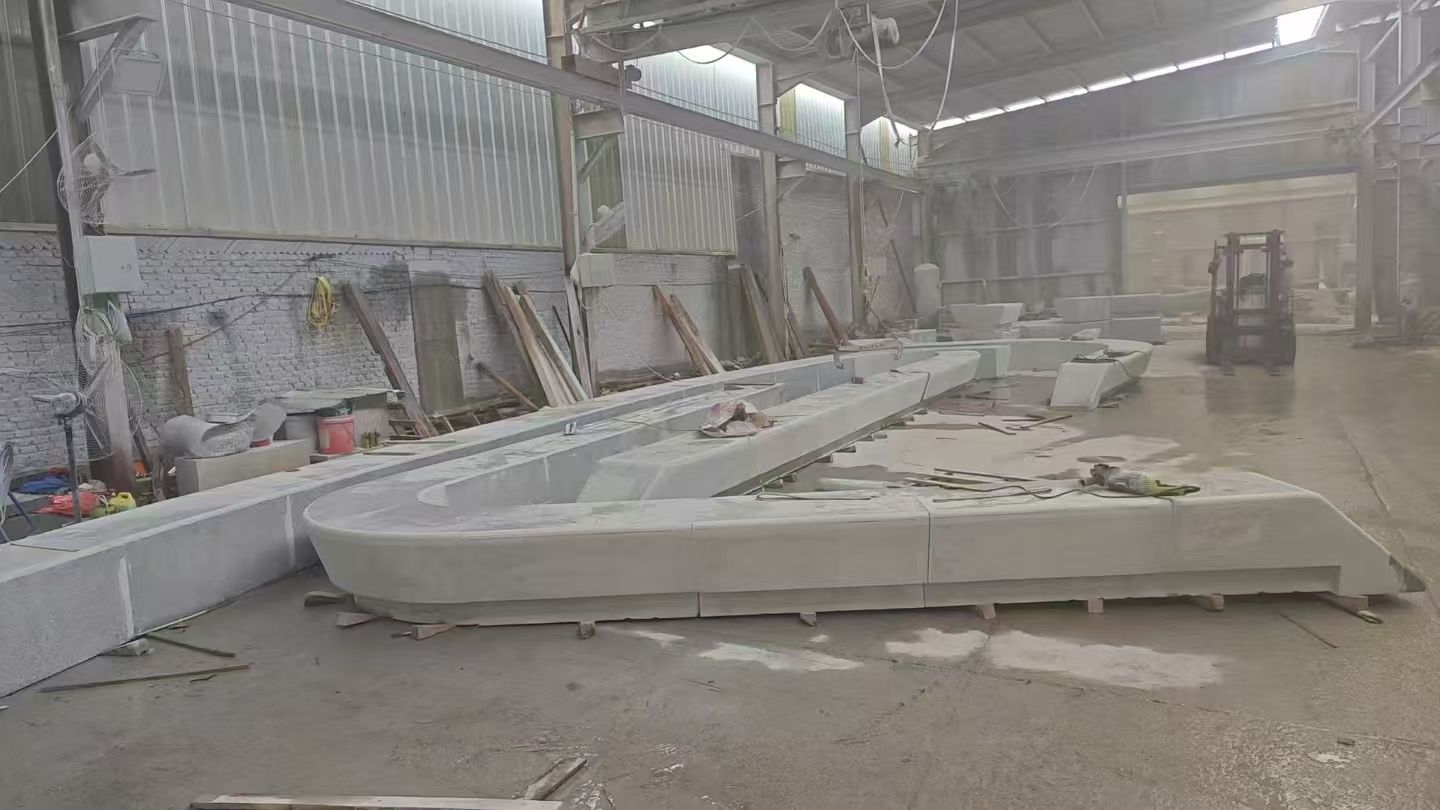 浙江 花岗岩整石坐凳拼装