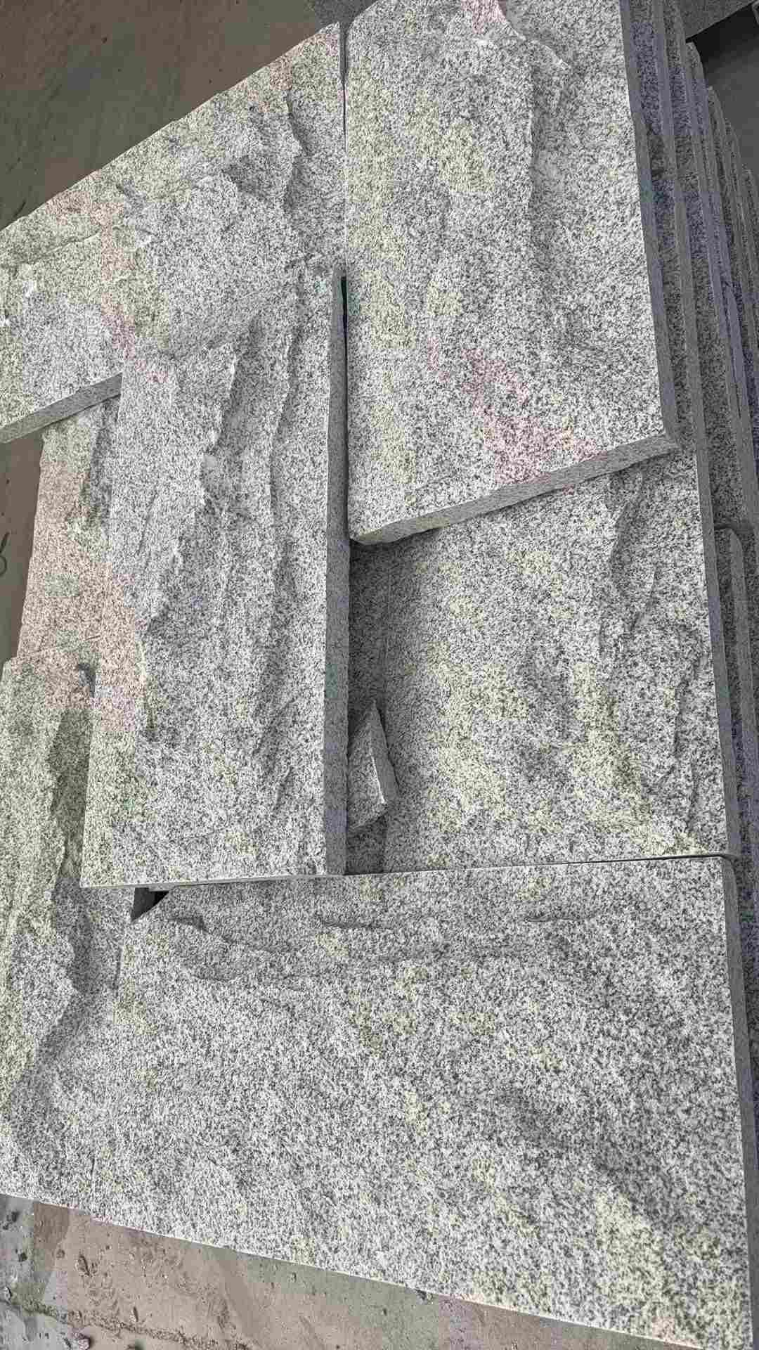浙江 芝麻白自然面花岗岩成品板